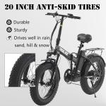 Shimano 20" Folding Electric Fat Tire Bike