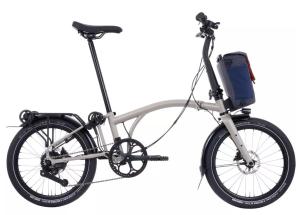 Brompton Electric G-Line Folding Bike - Traildust White