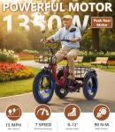 48V Electric Folding Tricycle with Fat Tires