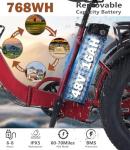 48V Electric Folding Tricycle with Fat Tires