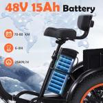 KAKIGO Folding Electric Trike for Adults, 90KM Range