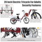 Adult Electric Trike with Basket and 20" Wheels