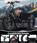 NOMIGO 2025 Electric Trike for Adults with Fat Tires