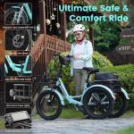 MOONCOOL 20" Folding Electric Tricycle for Adults