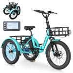 MOONCOOL 20" Folding Electric Tricycle for Adults