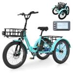 MOONCOOL 20" Folding Electric Tricycle for Adults
