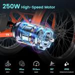 Mooncool 20x3 Fat Tire Folding Electric Trike