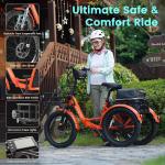 Mooncool 20x3 Fat Tire Folding Electric Trike