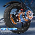 Kalorace Electric Bike with 20" Fat Tires