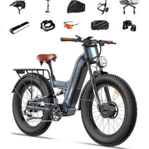 FREESKY Dual Motor Electric Mountain Bike 190KM