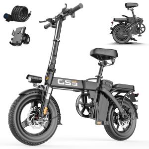 OMESER 14" Folding Electric Fat Tire Bike