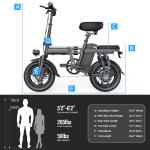 OMESER 14" Folding Electric Fat Tire Bike