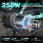 GSOU 250W Electric Mountain Bike with 60-Mile Range