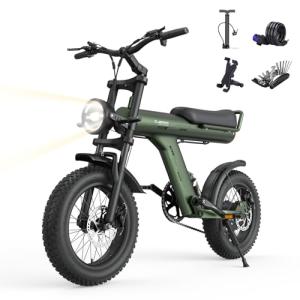 JANSNO X90 Compact Electric Bike with Fat Tires