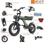 JANSNO X90 Compact Electric Bike with Fat Tires