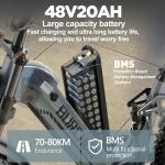 Burchda 90 N.m Electric Bike with 48V Battery