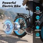 QIKAITU 48V Electric Bike with Phone Holder