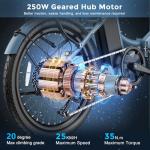 Fafrees Folding Electric Bike with Removable Battery