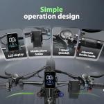 QIKAITU 48V Electric Bike with Phone Holder