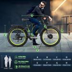 QIKAITU 48V Electric Bike with Phone Holder