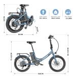 Fafrees Folding Electric Bike with Removable Battery