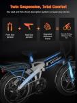 HITWAY Folding Electric Fat Tire E-Bike 250W
