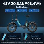 Fafrees Folding Electric Bike with Dual Batteries