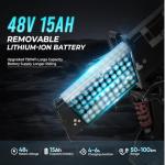 SAMEBIKE Folding Electric Mountain Bike with 120km Range