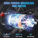 Snokco All-Terrain Electric Bike with Removable Battery