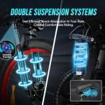 SAMEBIKE Folding Electric Mountain Bike with 120km Range