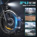 SAMEBIKE 20" Fat Tire Folding Electric Bike