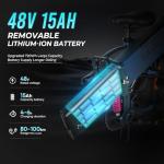 SAMEBIKE 20" Folding Fat Tire Electric Bike