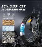 SAMEBIKE Folding Mountain Electric Bike with Battery