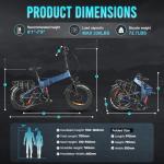 SAMEBIKE 20" Folding Fat Tire Electric Bike
