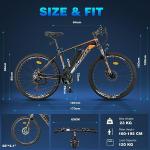 Fafrees 26" Electric Mountain Bike with Removable Battery