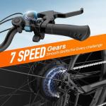 URLIFE 26" Electric Mountain Bike with Removable Battery