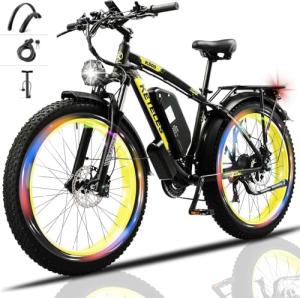 JESRIDER 26" Fat Tire Electric Bike with Phone Holder