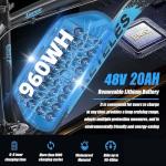 JESRIDER 26" Fat Tire Electric Bike with Phone Holder