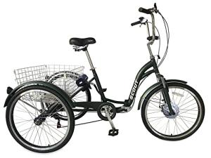Folding Electric Tricycle, 24" Wheels, 6-Speed