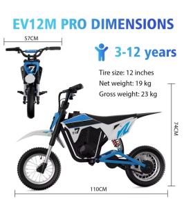 Kids Electric Dirt Bike EVERCROSS PLUS EV12M 300W