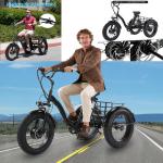 20" Electric 3-Wheel Snow Tricycle for Adults