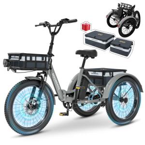MOONCOOL Electric Folding Tricycle for Adults