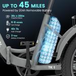 MOONCOOL Folding Electric Tricycle with Fat Tires