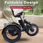 20" Foldable Electric Snow Tricycle with Fat Tires