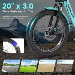 MOONCOOL 20" Folding Electric Tricycle for Adults