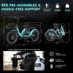 MOONCOOL 20" Folding Electric Tricycle for Adults