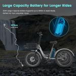 MOONCOOL Folding Electric Tricycle with Fat Tires