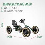 Berg Buddy Retro Green Pedal Kart for Kids