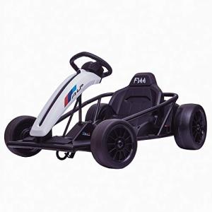 Kids 24v Electric Drift Go Kart - White