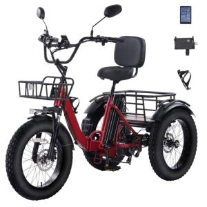 48V Electric Folding Tricycle with Fat Tires